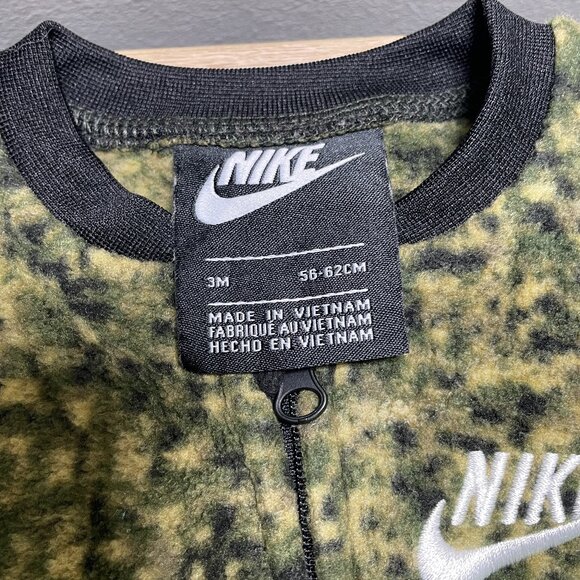 Set of Two Baby Boy Nike Outfits - Camo Footie (3M) & Tan Nike Track Suit (6M) - Picture 3 of 5